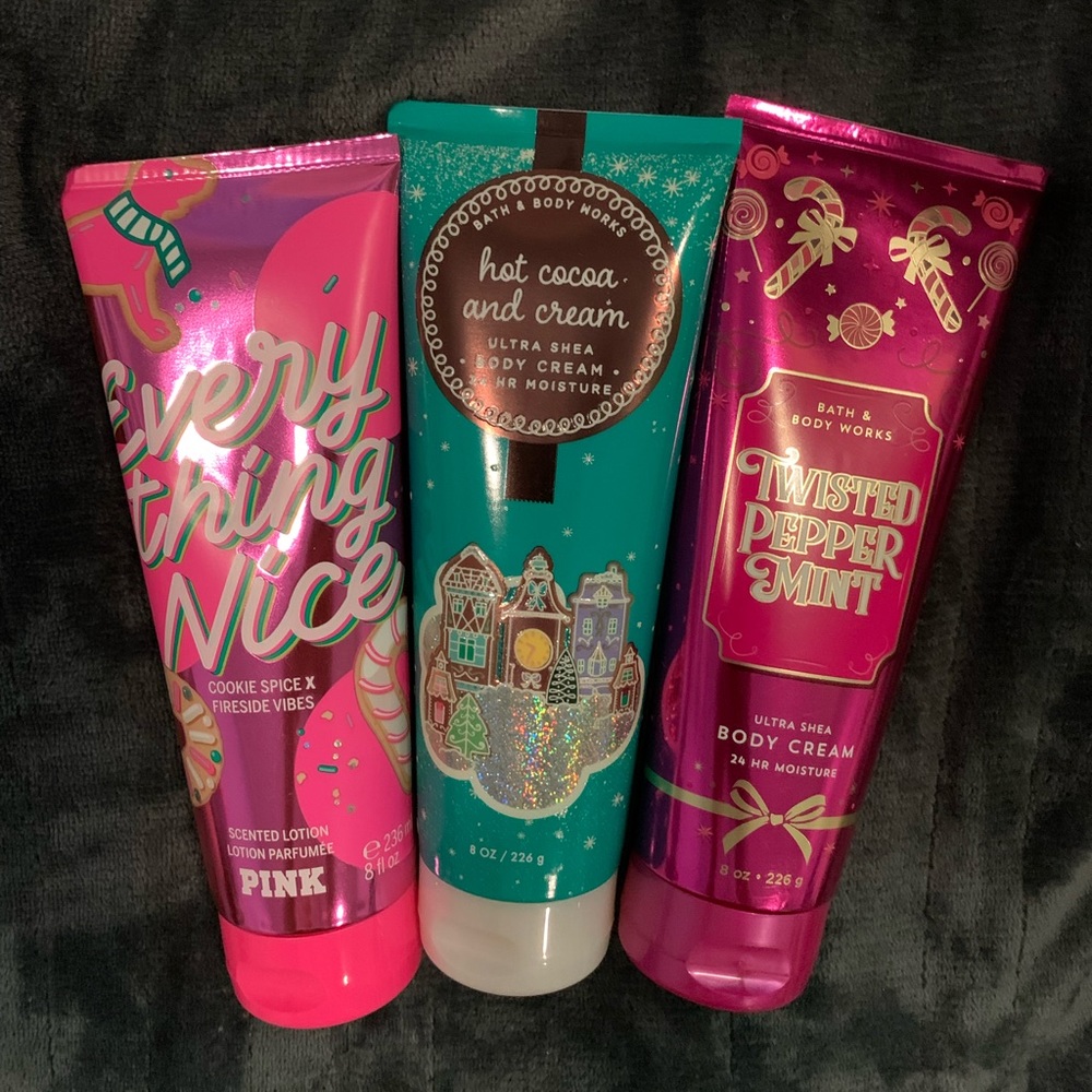 Victoria secret and bath body works lotions